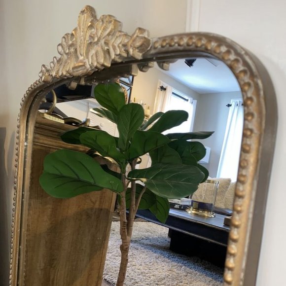 Antique Inspired Gleaming Metal Mirror - Picture 2 of 7